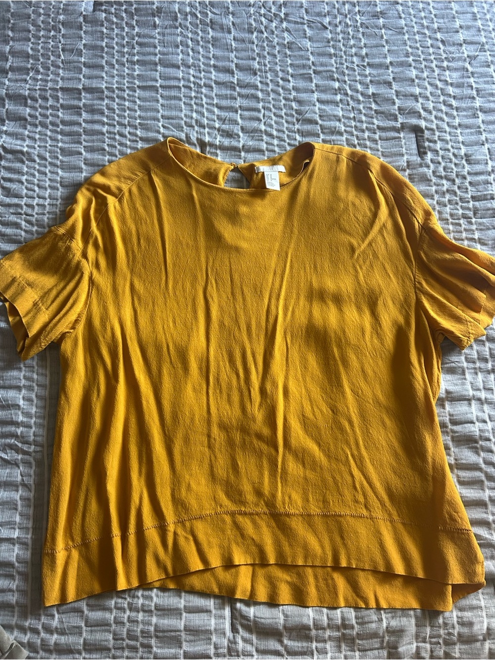 H&M Mustard Yellow Short Sleeve Top